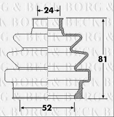 Пыльник, приводной вал BORG & BECK BCB6305