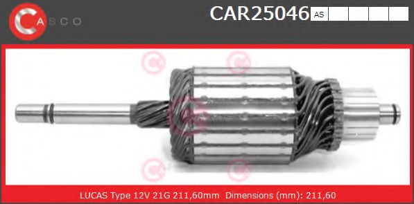 Якорь, стартер CASCO CAR25046AS