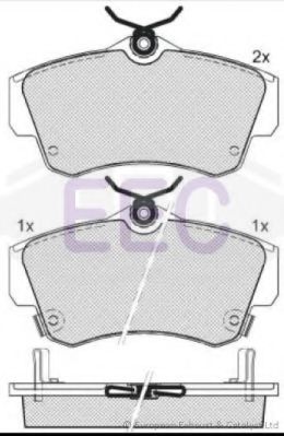 Комплект тормозных колодок, дисковый тормоз EEC BRP1118