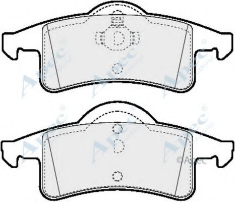Комплект тормозных колодок, дисковый тормоз APEC braking PAD1154