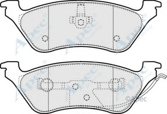 Комплект тормозных колодок, дисковый тормоз APEC braking PAD1218