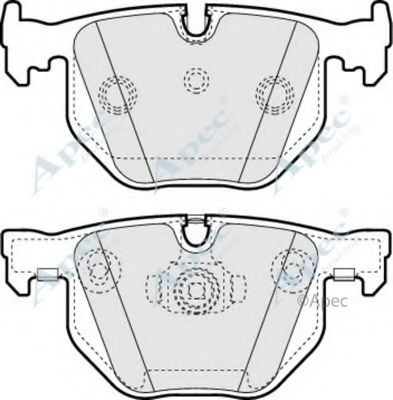 Комплект тормозных колодок, дисковый тормоз APEC braking PAD1266