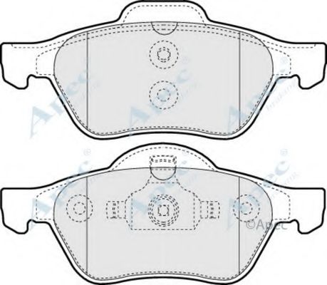 Комплект тормозных колодок, дисковый тормоз APEC braking PAD1270