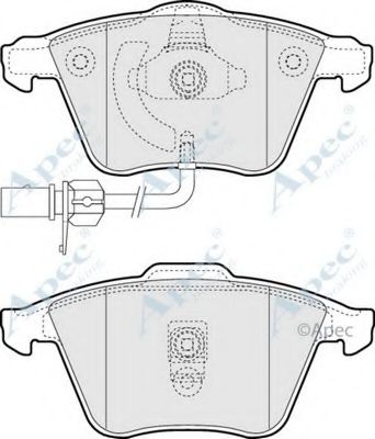 Комплект тормозных колодок, дисковый тормоз APEC braking PAD1299