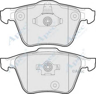 Комплект тормозных колодок, дисковый тормоз APEC braking PAD1335