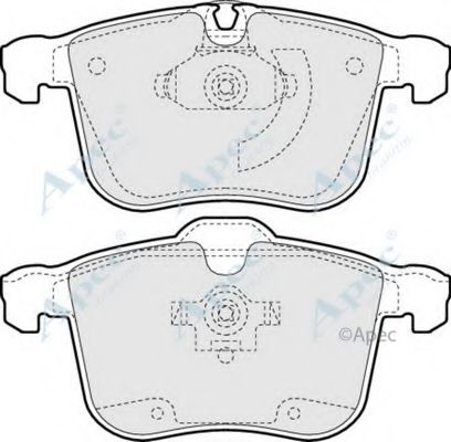 Комплект тормозных колодок, дисковый тормоз APEC braking PAD1358