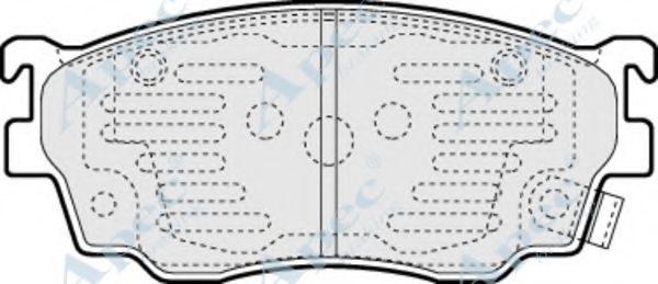 Комплект тормозных колодок, дисковый тормоз APEC braking PAD1383