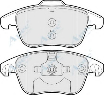 Комплект тормозных колодок, дисковый тормоз APEC braking PAD1534