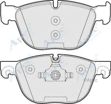 Комплект тормозных колодок, дисковый тормоз APEC braking PAD1614