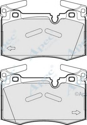 Комплект тормозных колодок, дисковый тормоз APEC braking PAD1683