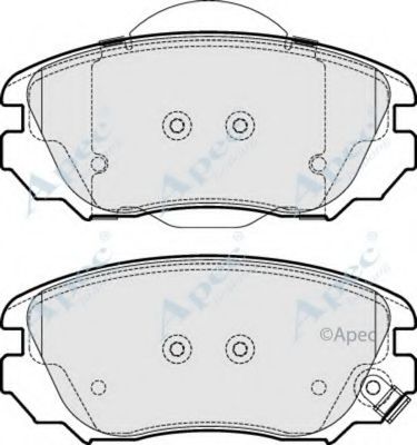 Комплект тормозных колодок, дисковый тормоз APEC braking PAD1695
