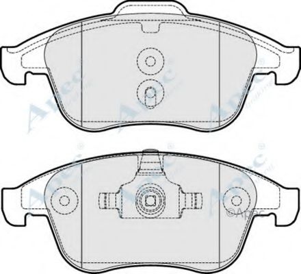 Комплект тормозных колодок, дисковый тормоз APEC braking PAD1708