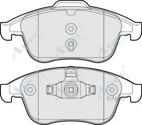 Комплект тормозных колодок, дисковый тормоз APEC braking PAD1713