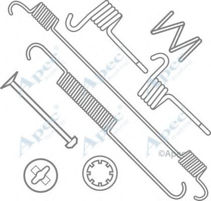 Комплектующие, тормозная колодка APEC braking KIT715