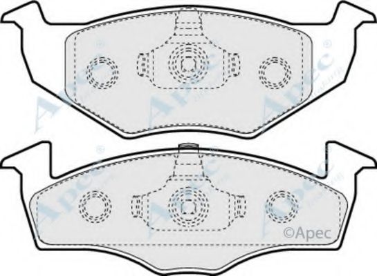 Комплект тормозных колодок, дисковый тормоз APEC braking PAD974