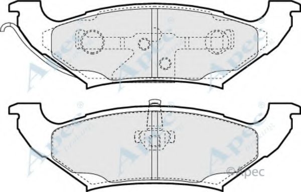 Комплект тормозных колодок, дисковый тормоз APEC braking PAD1069
