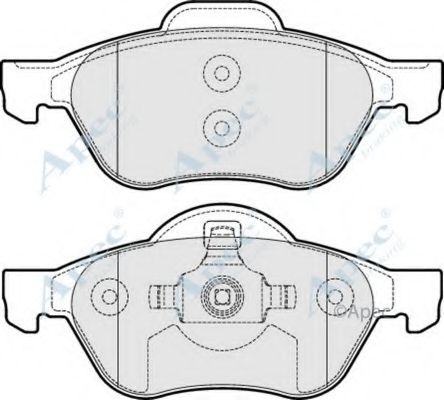 Комплект тормозных колодок, дисковый тормоз APEC braking PAD1716