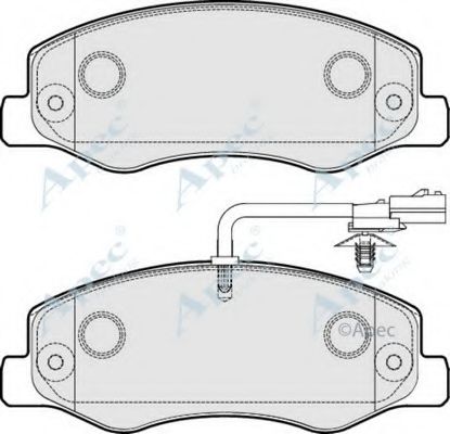 Комплект тормозных колодок, дисковый тормоз APEC braking PAD1783