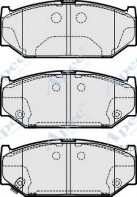 Комплект тормозных колодок, дисковый тормоз APEC braking PAD1823