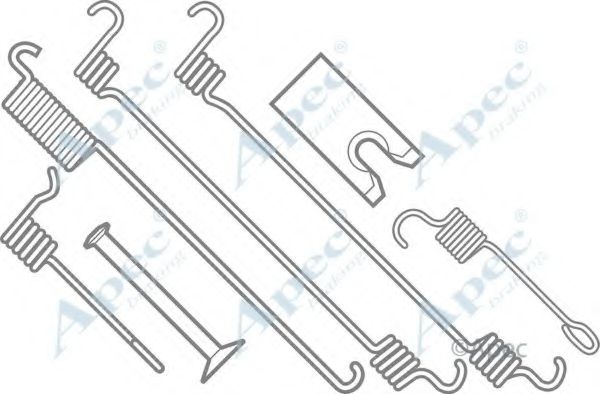 Комплектующие, тормозная колодка APEC braking KIT796
