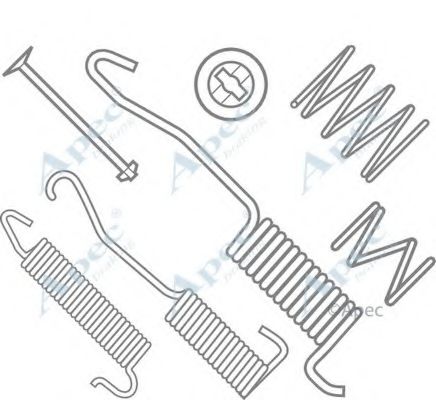 Комплектующие, тормозная колодка APEC braking KIT881