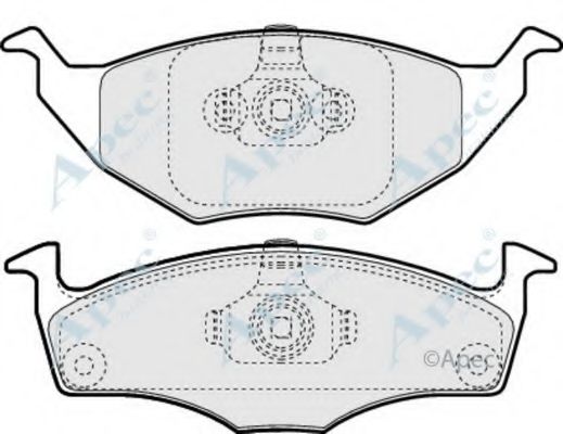 Комплект тормозных колодок, дисковый тормоз APEC braking PAD1379