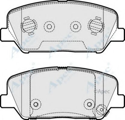 Комплект тормозных колодок, дисковый тормоз APEC braking PAD1953