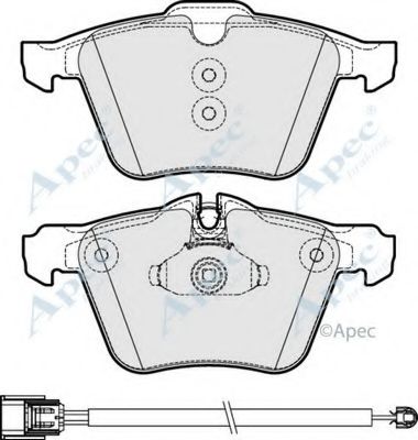 Комплект тормозных колодок, дисковый тормоз APEC braking PAD1985