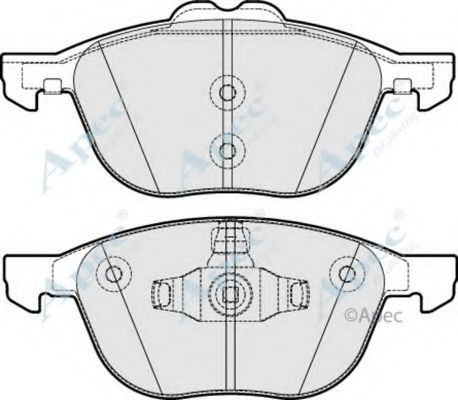 Комплект тормозных колодок, дисковый тормоз APEC braking PAD1988