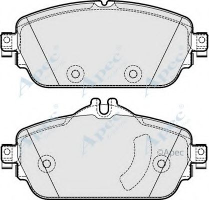 Комплект тормозных колодок, дисковый тормоз APEC braking PAD2025