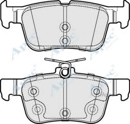 Комплект тормозных колодок, дисковый тормоз APEC braking PAD1960