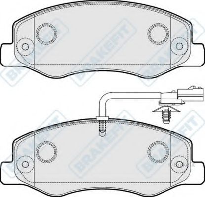 Комплект тормозных колодок, дисковый тормоз APEC braking PD3272
