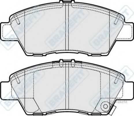 Комплект тормозных колодок, дисковый тормоз APEC braking PD3252