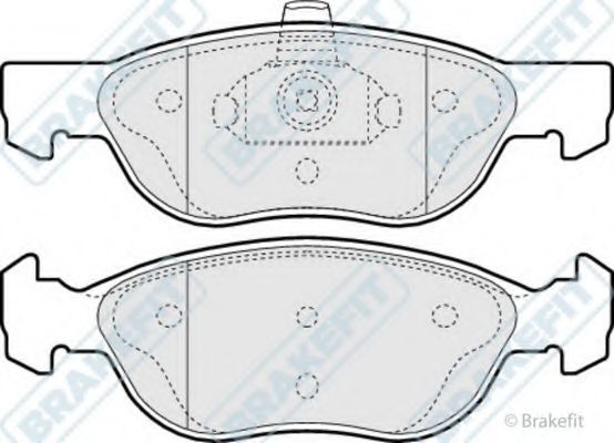 Комплект тормозных колодок, дисковый тормоз APEC braking PD3176