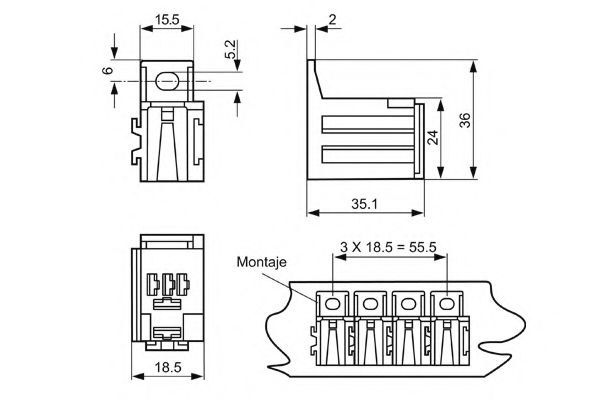 Контактная группа реле NAGARES 04616