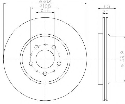 Тормозной диск HELLA PAGID 8DD 355 110-612