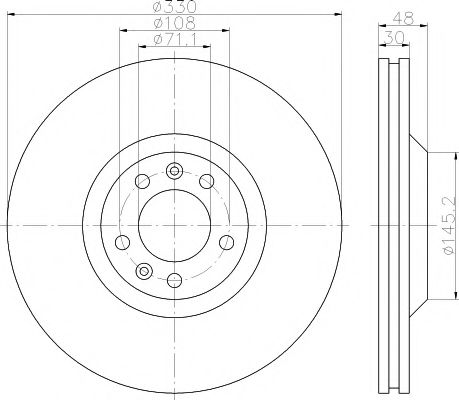 Тормозной диск HELLA PAGID 8DD 355 110-781