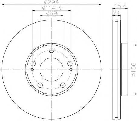 Тормозной диск HELLA PAGID 8DD 355 111-571