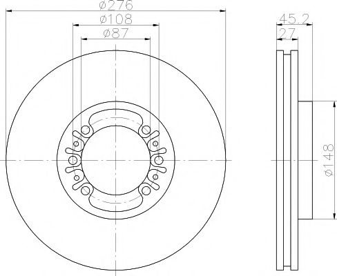 Тормозной диск HELLA PAGID 8DD 355 108-511