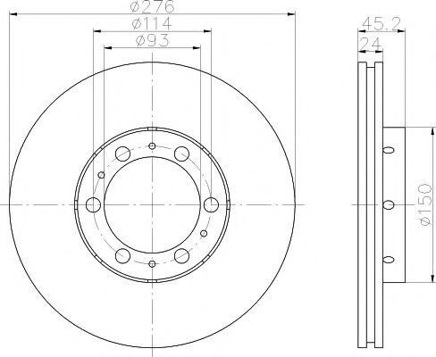 Тормозной диск HELLA PAGID 8DD 355 108-521