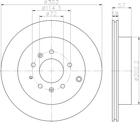 Тормозной диск HELLA PAGID 8DD 355 115-791