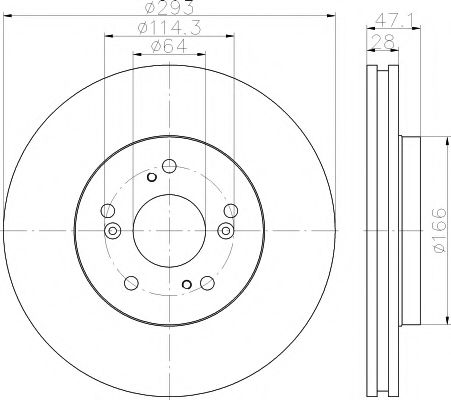 Тормозной диск HELLA PAGID 8DD 355 115-941