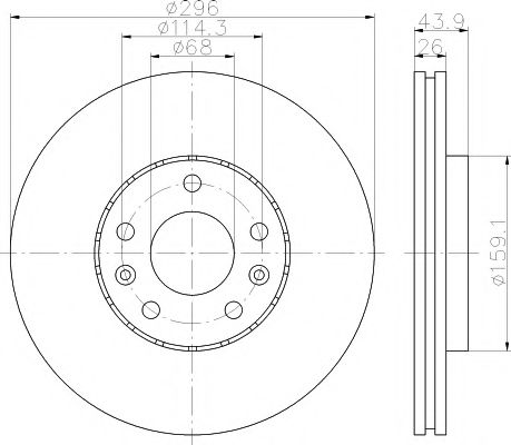 Тормозной диск HELLA PAGID 8DD 355 116-161