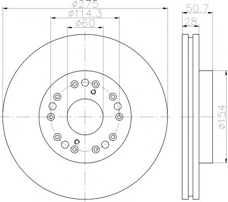 Тормозной диск HELLA PAGID 8DD 355 117-051
