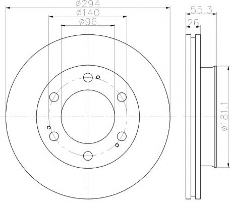 Тормозной диск HELLA PAGID 8DD 355 117-161