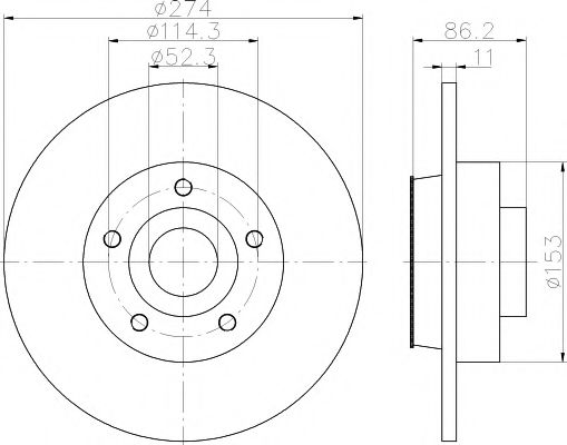 Тормозной диск HELLA PAGID 8DD 355 117-351