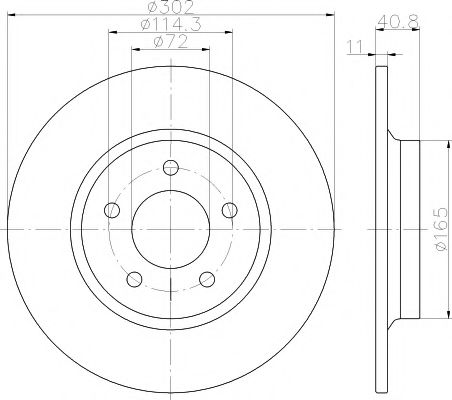 Тормозной диск HELLA PAGID 8DD 355 112-901