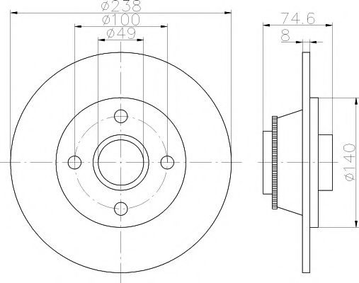 Тормозной диск HELLA PAGID 8DD 355 113-441