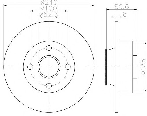 Тормозной диск HELLA PAGID 8DD 355 113-481