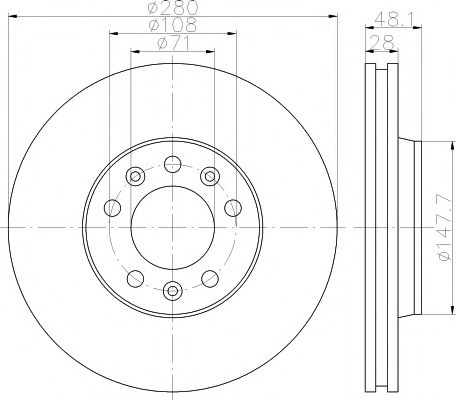 Тормозной диск HELLA PAGID 8DD 355 113-661